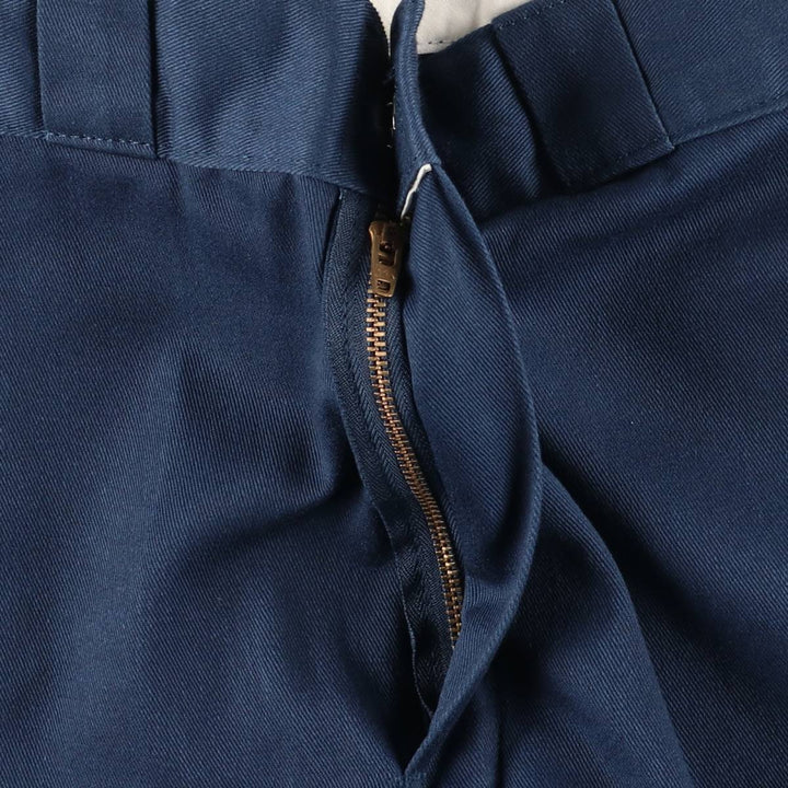 Dickies Work Pants Men's W33 polyester navy blue type Vintage Second Hand