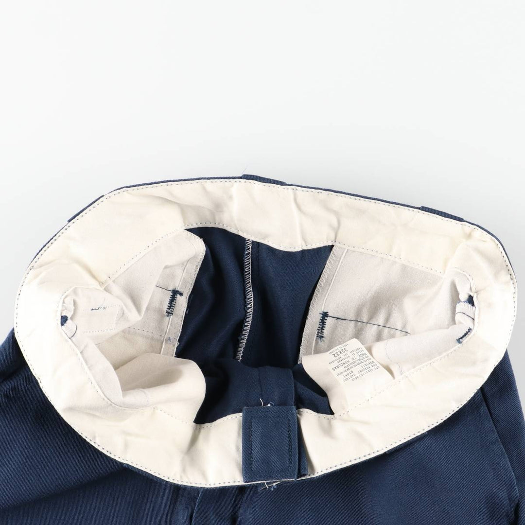 Dickies Work Pants Men's W33 polyester navy blue type Vintage Second Hand