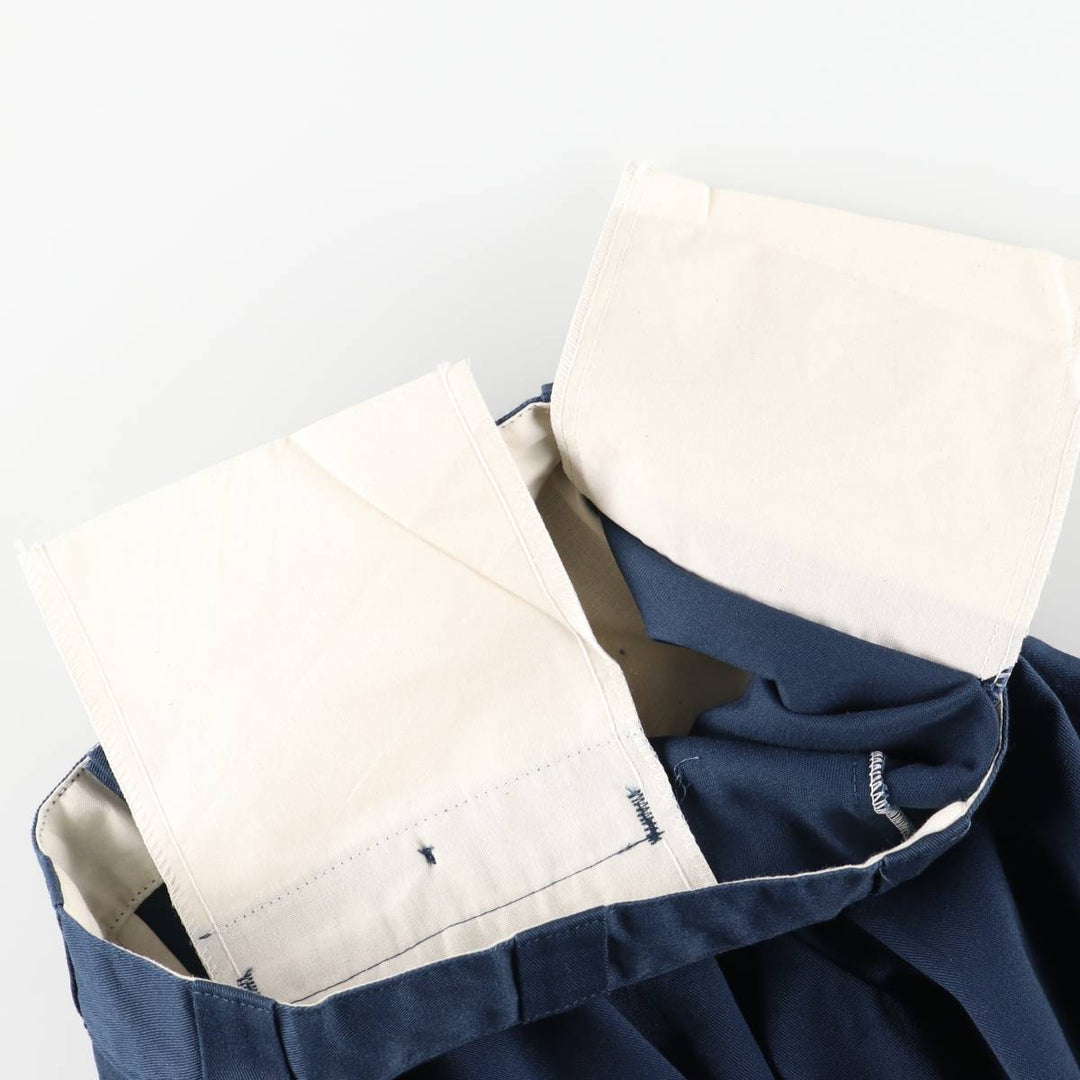 Dickies Work Pants Men's W33 polyester navy blue type Vintage Second Hand