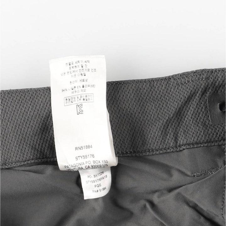 Patagonia Quantary Pants 55176FA18 Nylon Pants, Windbreaker Pants, Men's W34 equivalent. Nylon gray type Vintage Second Hand