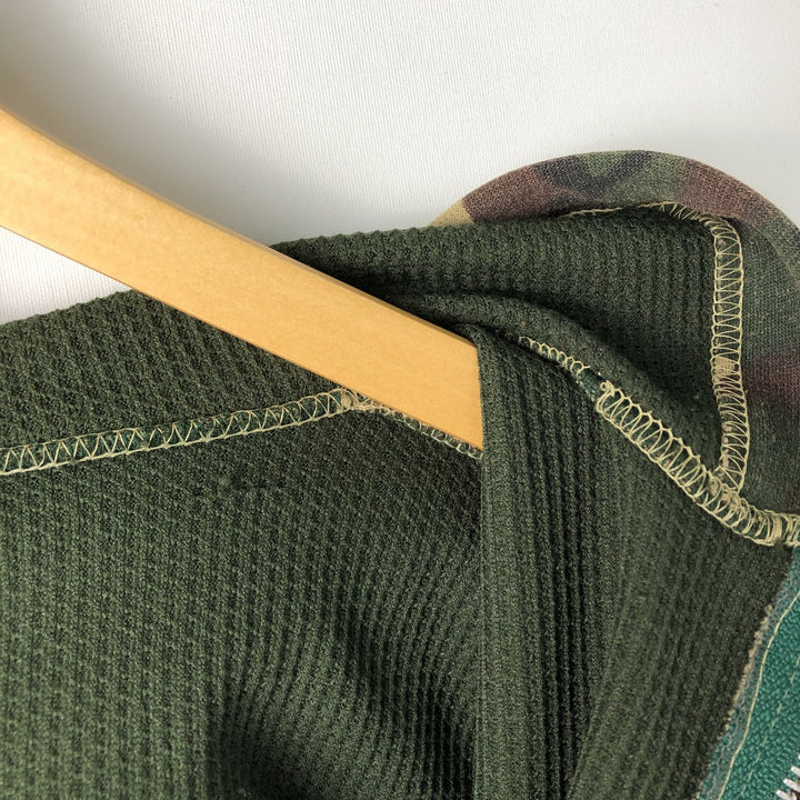 Camouflage Woodland Camo Sweat Full Zip Hoodie Men's XL unclear Khaki type sage green Vintage Second Hand