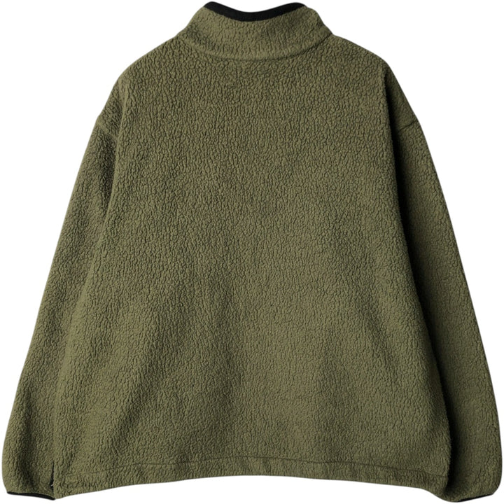 Vintage 70s-80'S LLBean Half-Zip Fleece Pullover, Men's XL unclear Khaki type Vintage Second Hand