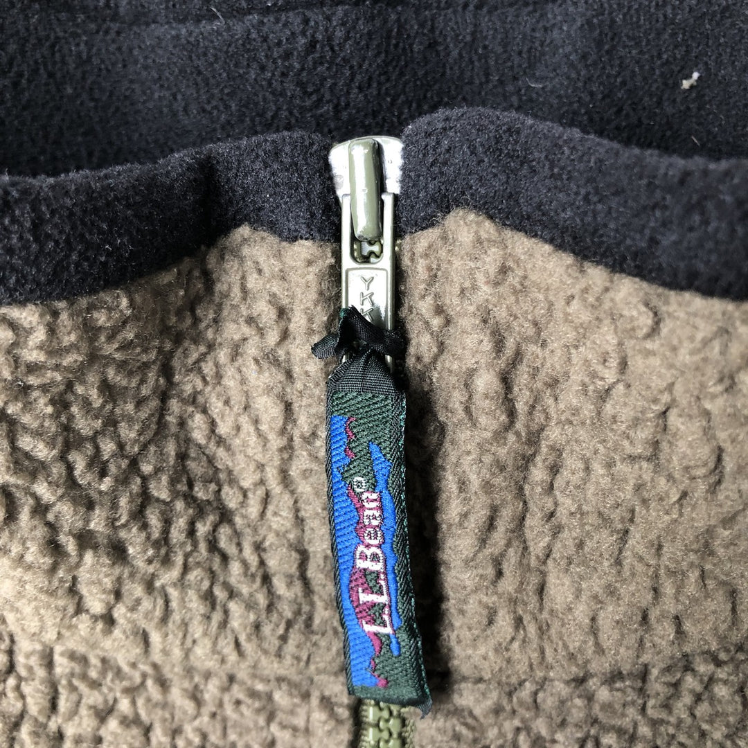 Vintage 70s-80'S LLBean Half-Zip Fleece Pullover, Men's XL unclear Khaki type Vintage Second Hand