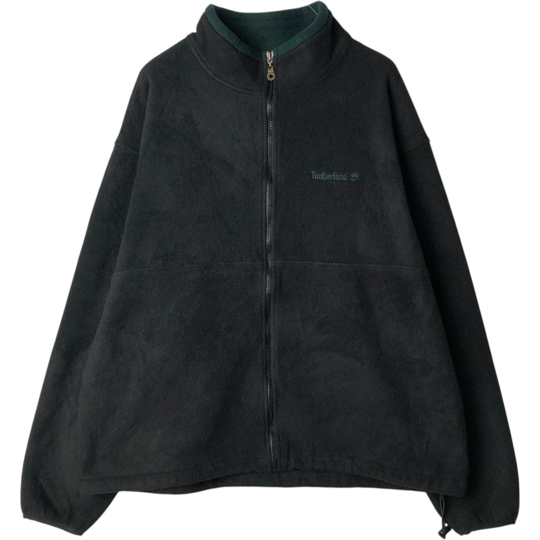 1990'S Timberland Fleece Jacket, Made in USA, Men's XL equivalent, Vintage polyester black type Vintage Second Hand