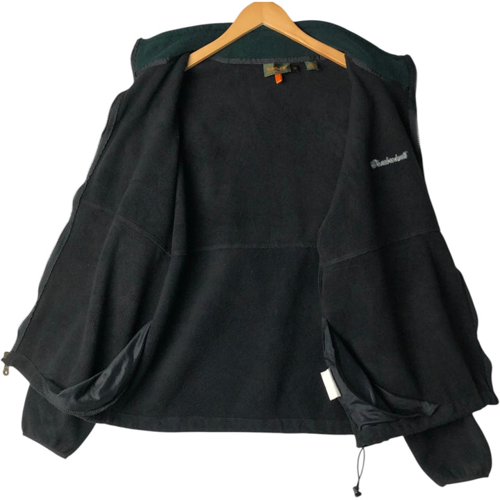 1990'S Timberland Fleece Jacket, Made in USA, Men's XL equivalent, Vintage polyester black type Vintage Second Hand