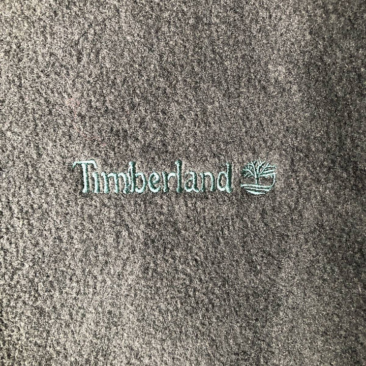 1990'S Timberland Fleece Jacket, Made in USA, Men's XL equivalent, Vintage polyester black type Vintage Second Hand