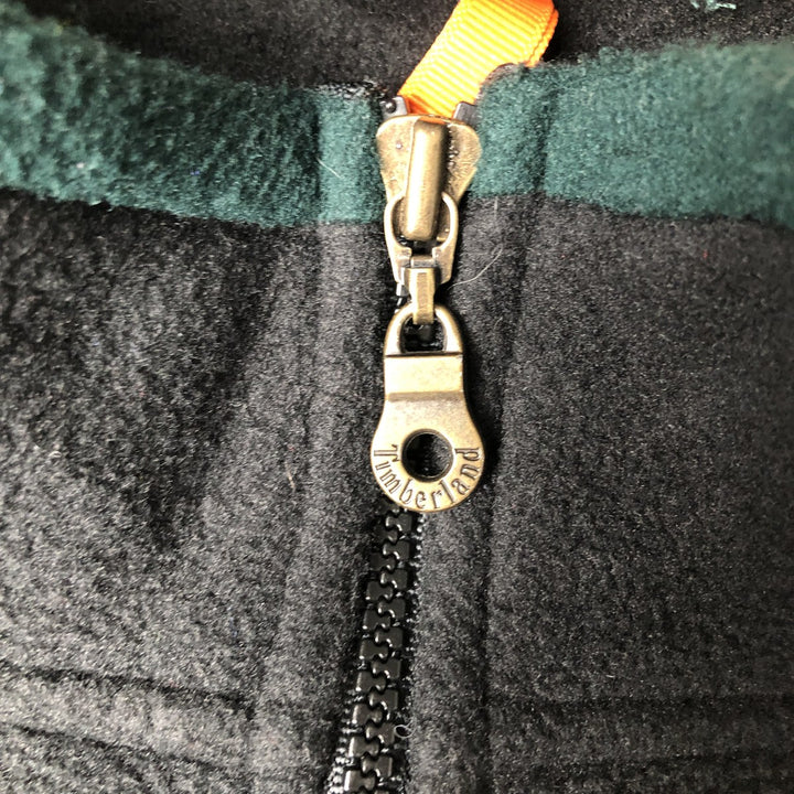 1990'S Timberland Fleece Jacket, Made in USA, Men's XL equivalent, Vintage polyester black type Vintage Second Hand