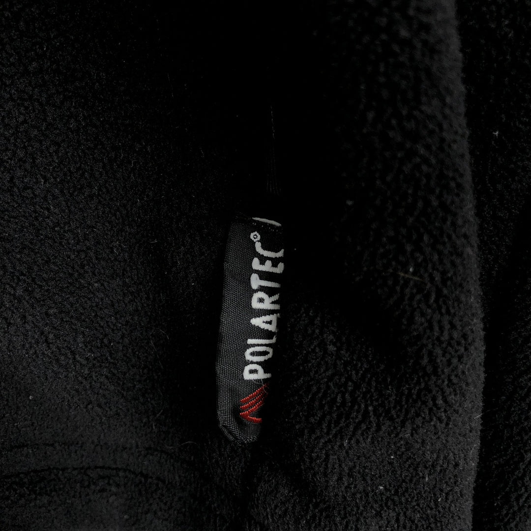 Vintage 90'S Ralph Lauren Polo Sport half-zip fleece pullover, size L, men's polyester black type Vintage Second Hand