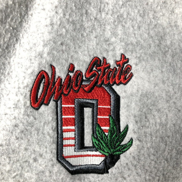 90'S Champion Ohio State College Fleece Jacket, Men's Size L (approx.), Vintage polyester gray type Vintage Second Hand