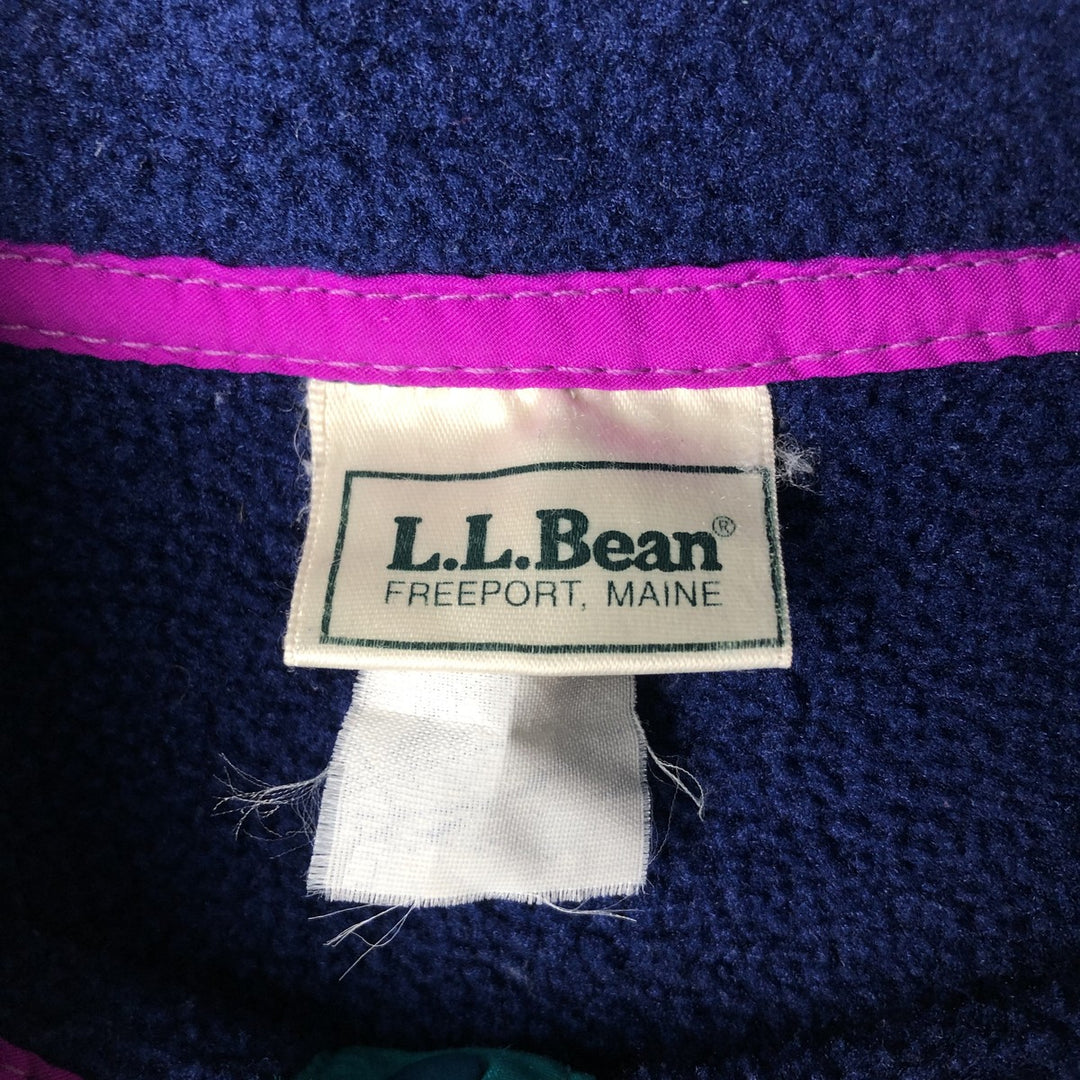 Vintage 70s-80'S L.L.Bean Half-Snap Fleece Pullover, Men's Size L (approx.) unclear navy blue type Vintage Second Hand