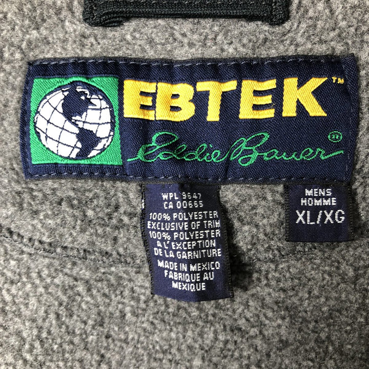 Vintage 90'S Eddie Bauer EBTEK fleece jacket, men's size XL polyester gray type Vintage Second Hand