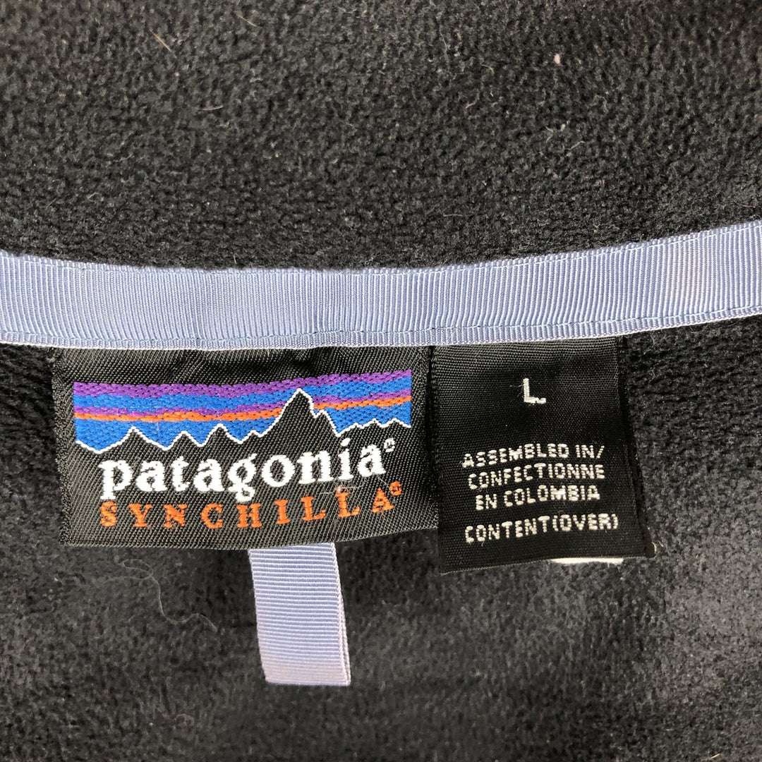 2000'S Patagonia Synchilla Fleece Jacket (26510FA02), Men's Size L unclear black type Vintage Second Hand