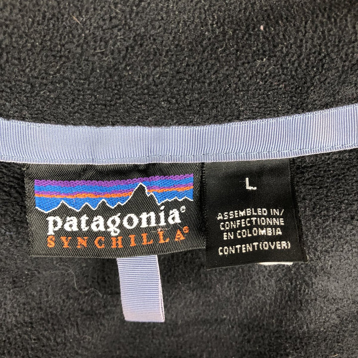 2000'S Patagonia Synchilla Fleece Jacket (26510FA02), Men's Size L unclear black type Vintage Second Hand