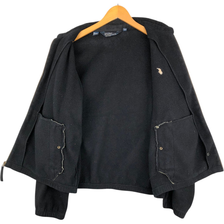 Ralph Lauren POLO by Ralph Lauren Swing Top Fleece Jacket, Men's XL polyester black type Vintage Second Hand