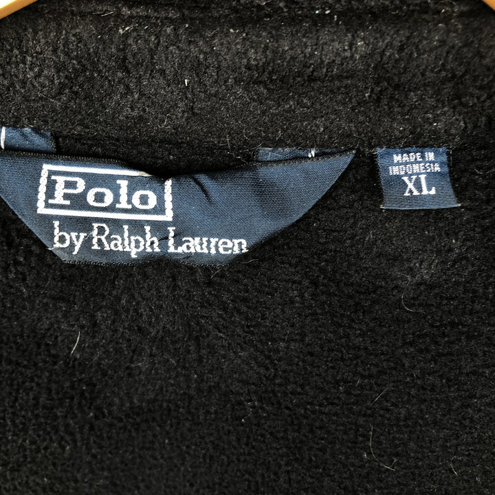 Ralph Lauren POLO by Ralph Lauren Swing Top Fleece Jacket, Men's XL polyester black type Vintage Second Hand