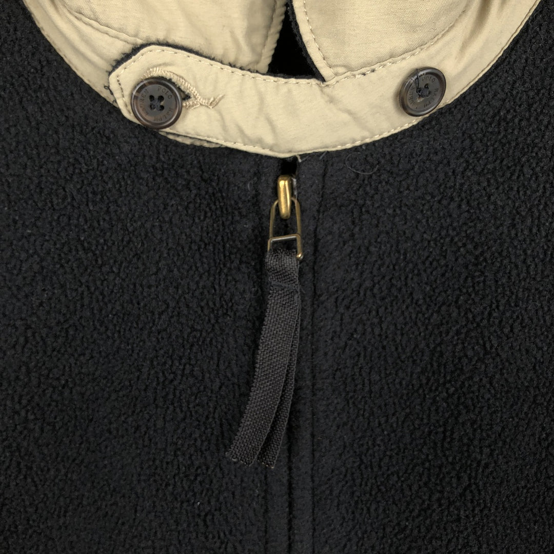 Ralph Lauren POLO by Ralph Lauren Swing Top Fleece Jacket, Men's XL polyester black type Vintage Second Hand