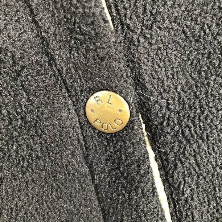 Ralph Lauren POLO by Ralph Lauren Swing Top Fleece Jacket, Men's XL polyester black type Vintage Second Hand