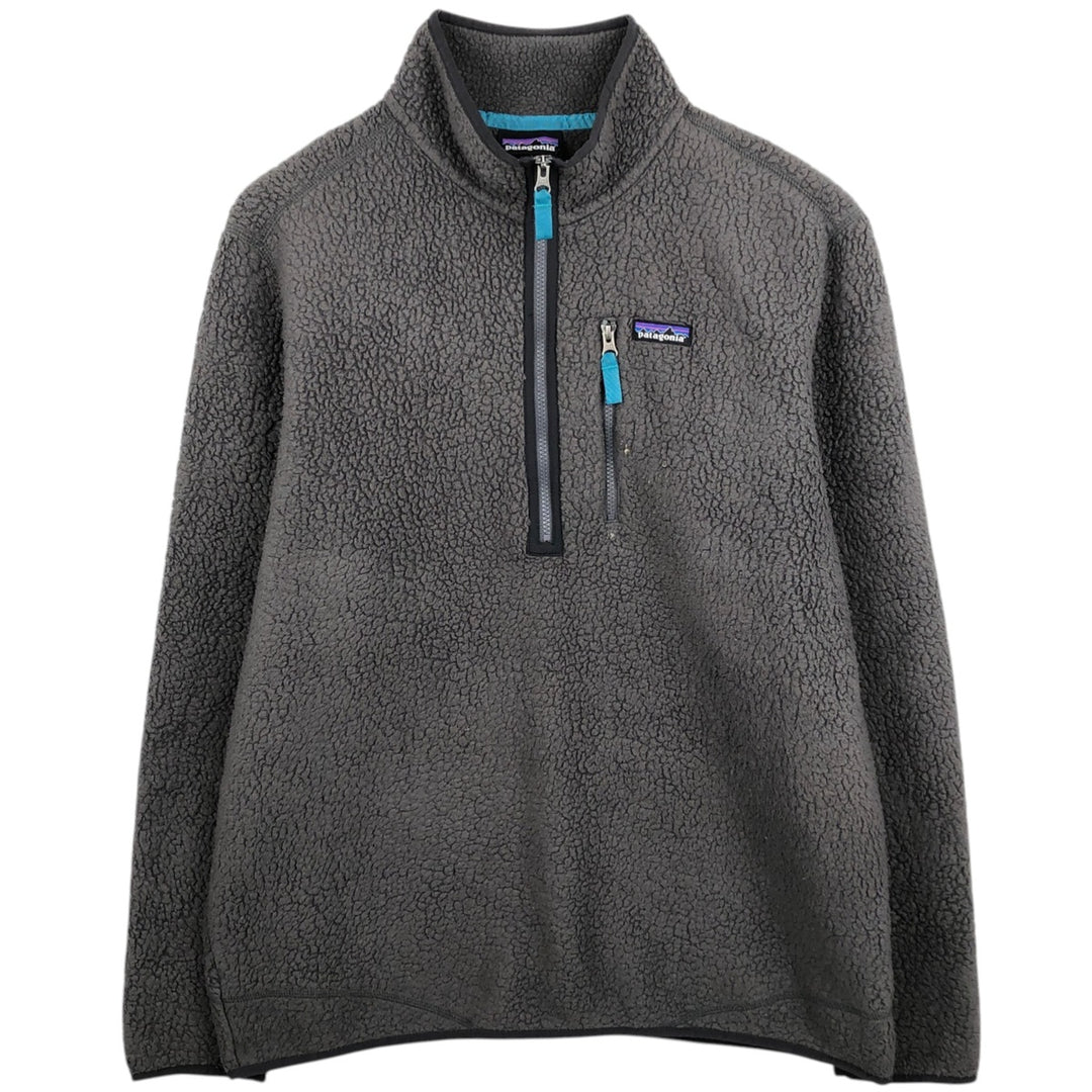 Patagonia Retro Pile Pullover 22810FA18 Half-Zip Fleece Pullover Men's XL (approx.) polyester Charcoal Vintage Second Hand