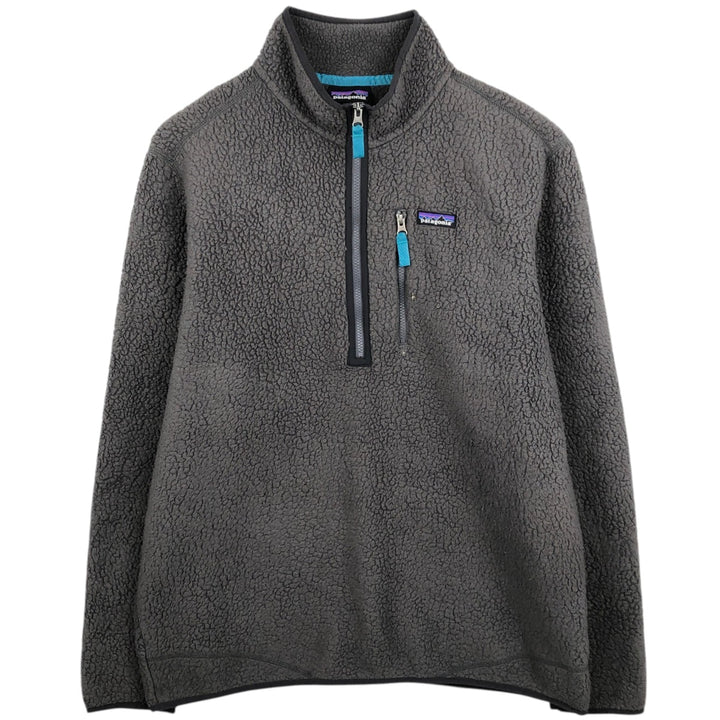 Patagonia Retro Pile Pullover 22810FA18 Half-Zip Fleece Pullover Men's XL (approx.) polyester Charcoal Vintage Second Hand