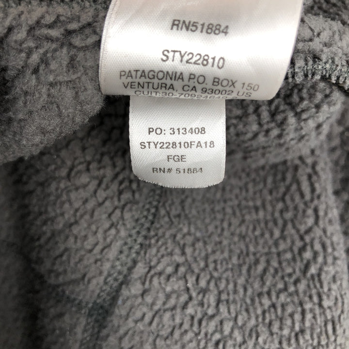 Patagonia Retro Pile Pullover 22810FA18 Half-Zip Fleece Pullover Men's XL (approx.) polyester Charcoal Vintage Second Hand