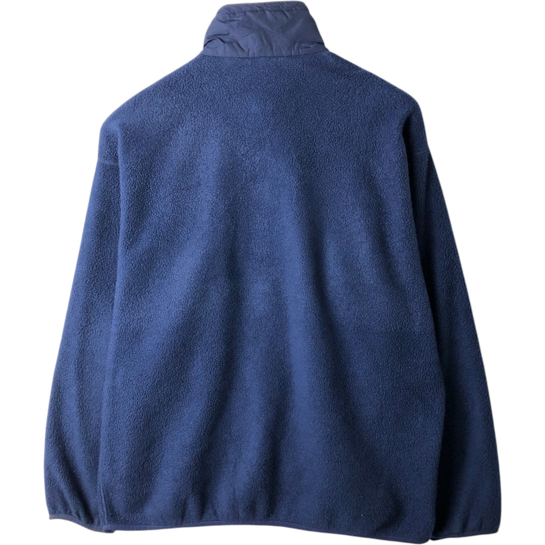 1990'S Patagonia Synchilla 25410F7 Fleece Jacket, Made in USA, Men's XL equivalent, Vintage polyester navy blue type Vintage Second Hand