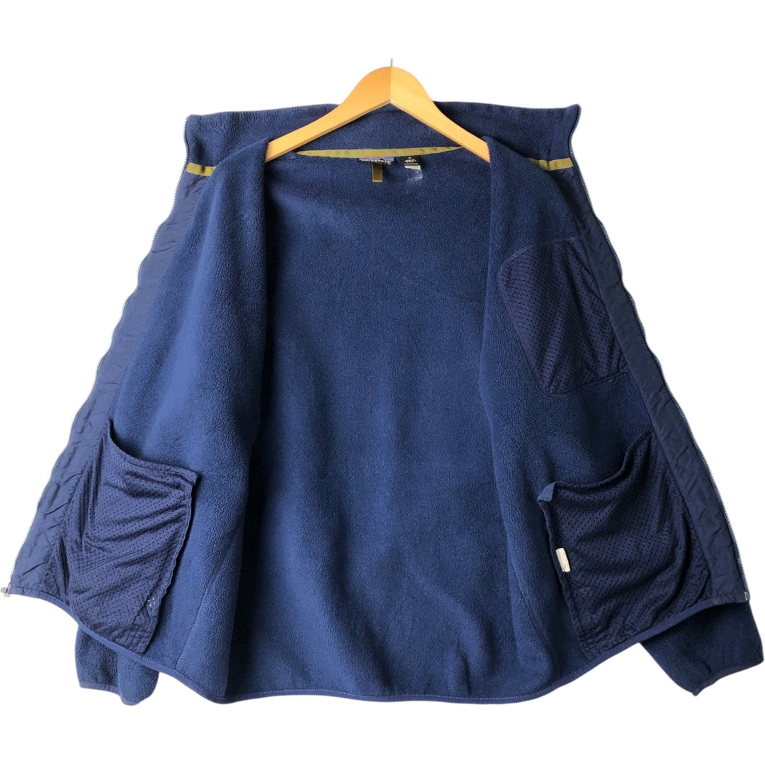 1990'S Patagonia Synchilla 25410F7 Fleece Jacket, Made in USA, Men's XL equivalent, Vintage polyester navy blue type Vintage Second Hand