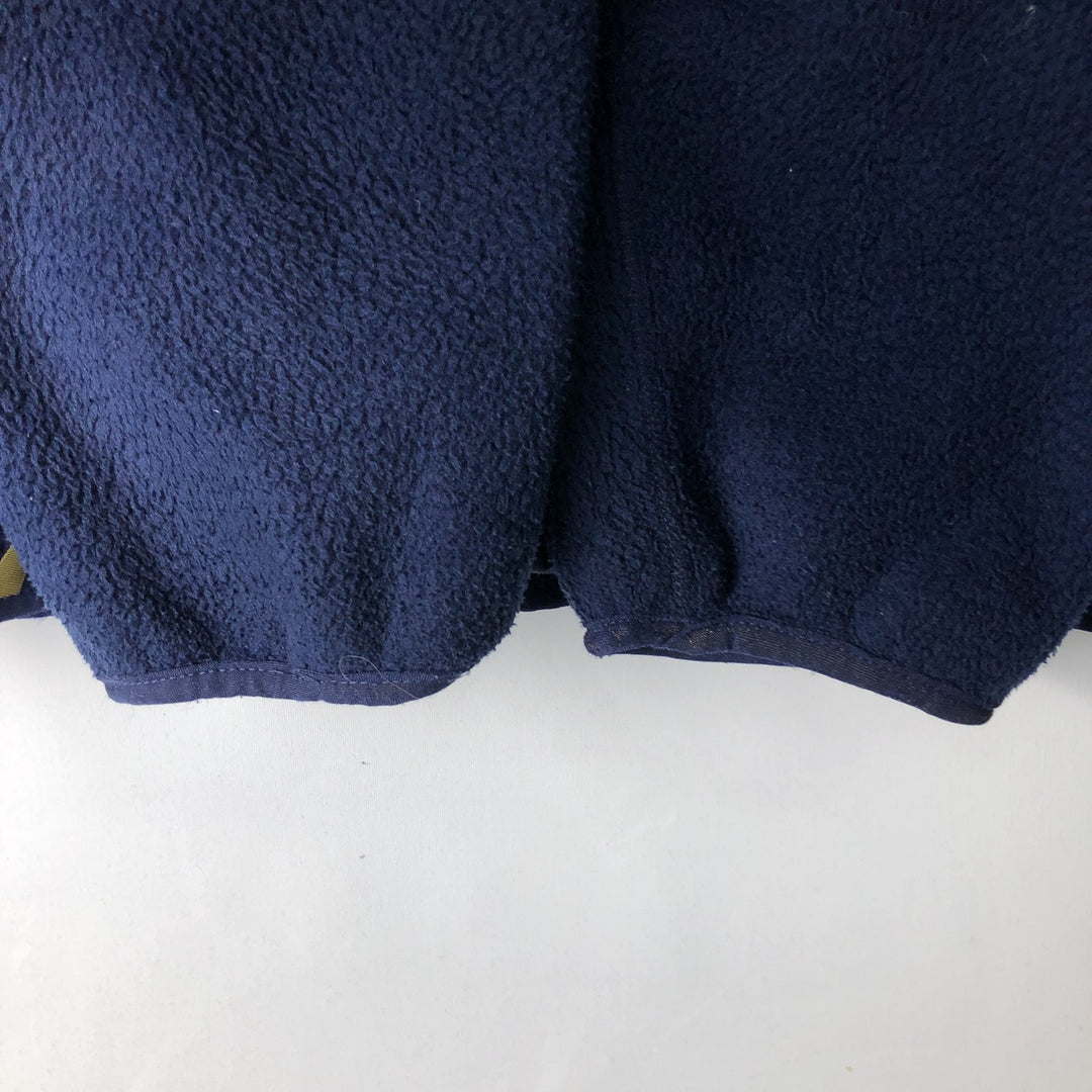 1990'S Patagonia Synchilla 25410F7 Fleece Jacket, Made in USA, Men's XL equivalent, Vintage polyester navy blue type Vintage Second Hand