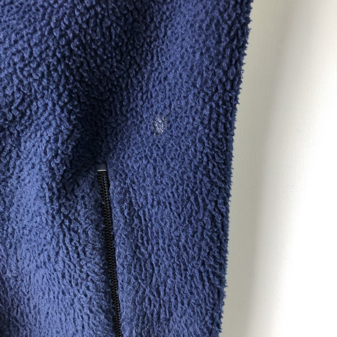 1990'S Patagonia Synchilla 25410F7 Fleece Jacket, Made in USA, Men's XL equivalent, Vintage polyester navy blue type Vintage Second Hand