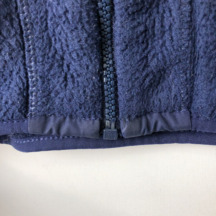 1990'S Patagonia Synchilla 25410F7 Fleece Jacket, Made in USA, Men's XL equivalent, Vintage polyester navy blue type Vintage Second Hand