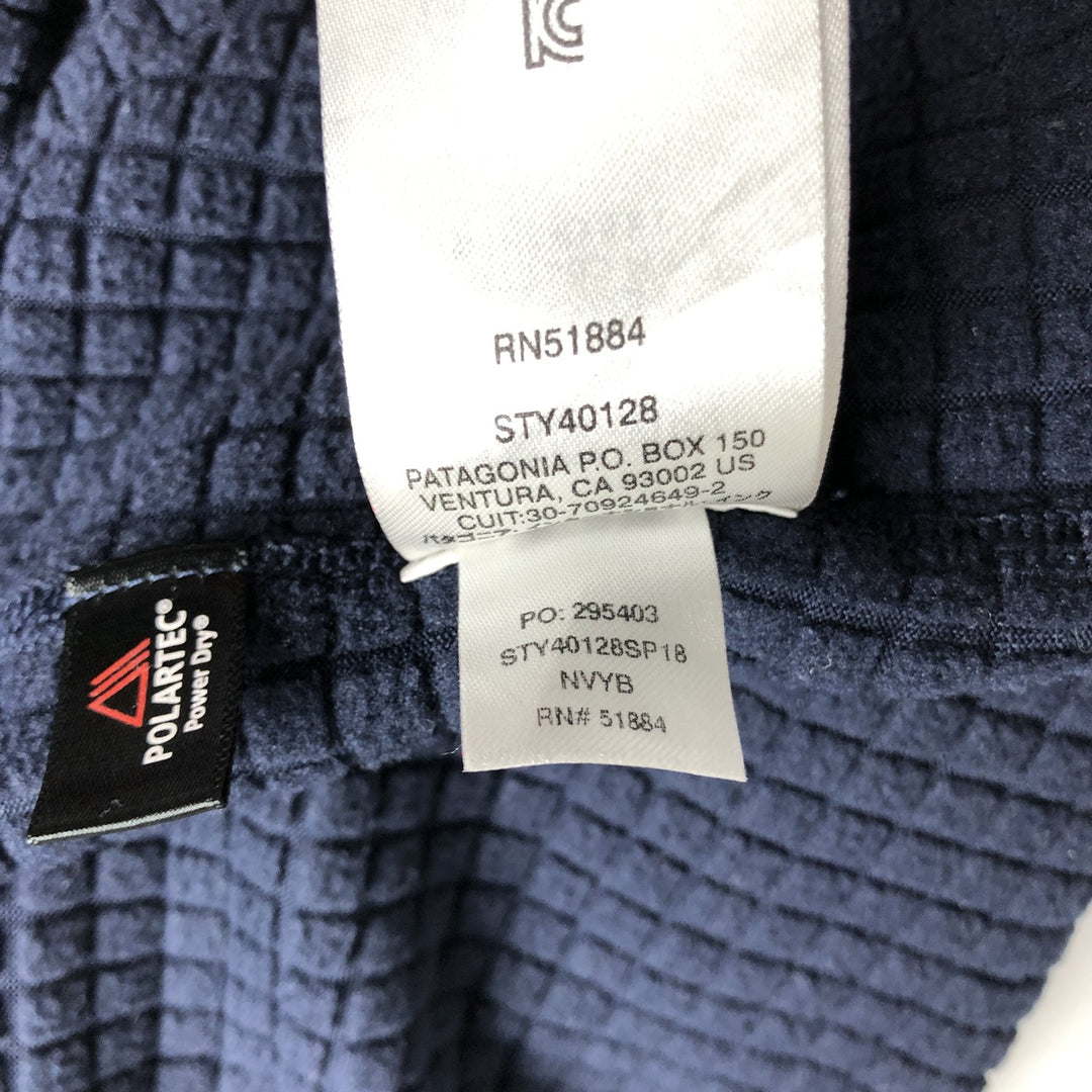 Patagonia Regulator R1 40128SP18 Fleece Jacket, Men's Size L (approx.) polyester navy blue type Vintage Second Hand