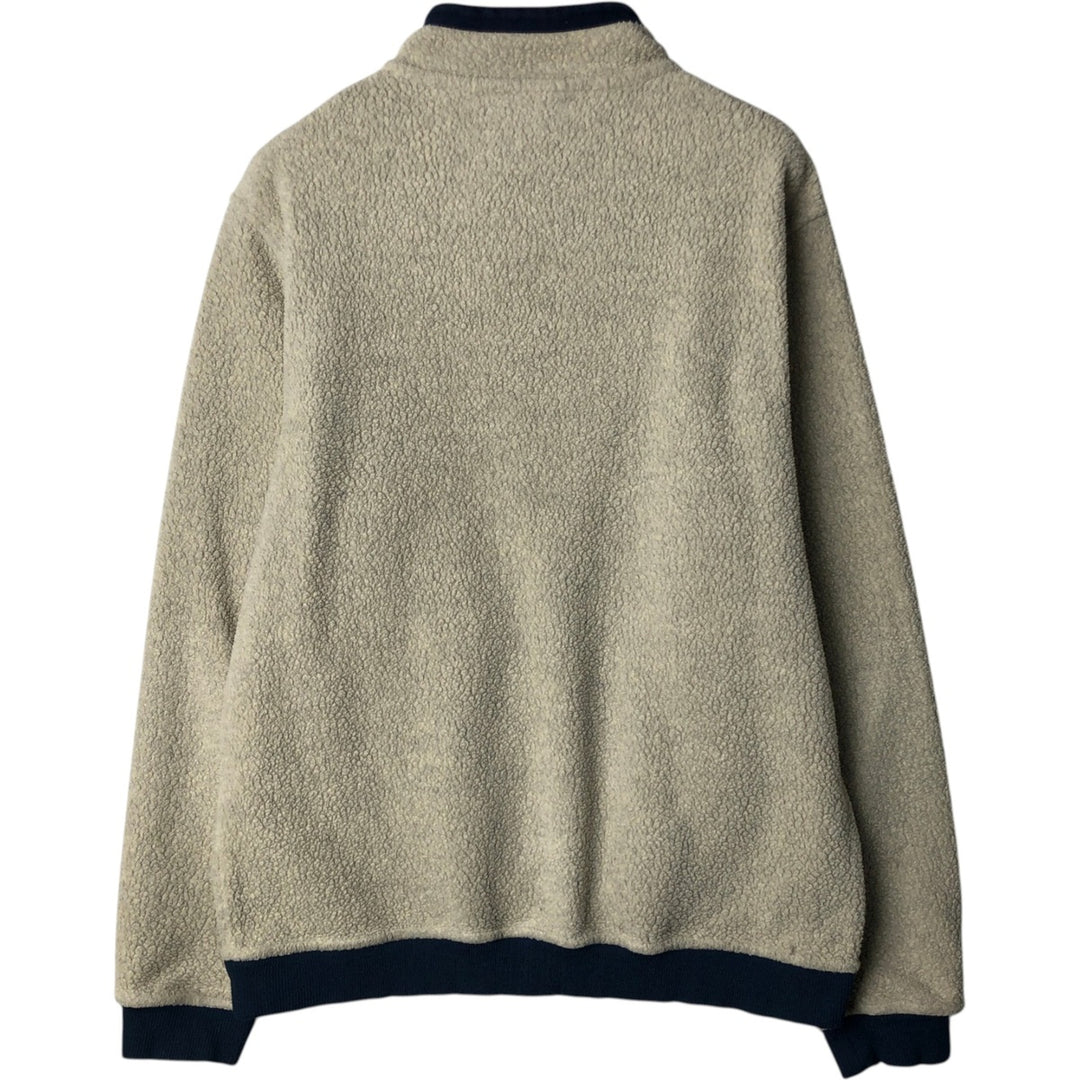 Patagonia Shearling Button Pullover 26140FA23 Half-Button Fleece Pullover Men's Size M (approx.) recycled polyester pale white type Vintage Second Hand