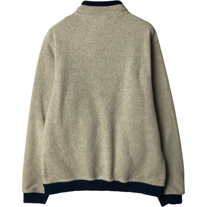 Patagonia Shearling Button Pullover 26140FA23 Half-Button Fleece Pullover Men's Size M (approx.) recycled polyester pale white type Vintage Second Hand