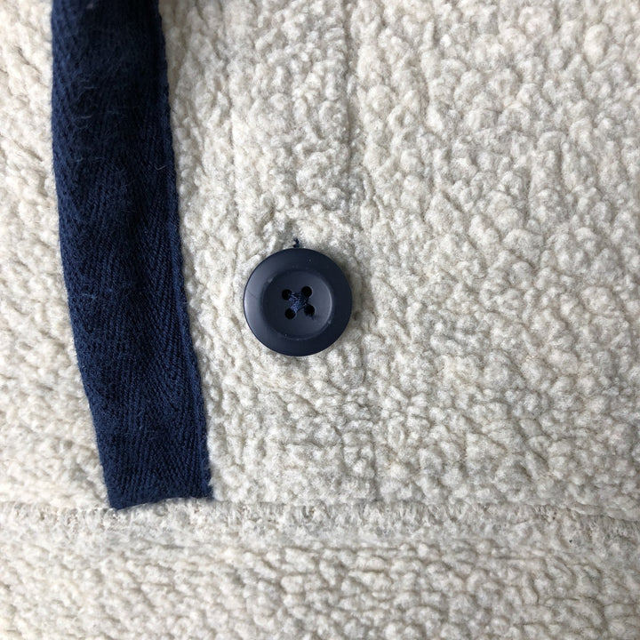 Patagonia Shearling Button Pullover 26140FA23 Half-Button Fleece Pullover Men's Size M (approx.) recycled polyester pale white type Vintage Second Hand