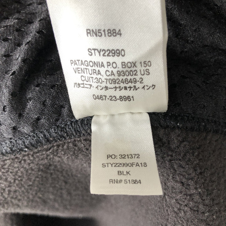 Patagonia Synchilla Fleece Jacket, Men's Size L (22990FA18) recycled polyester black type Vintage Second Hand