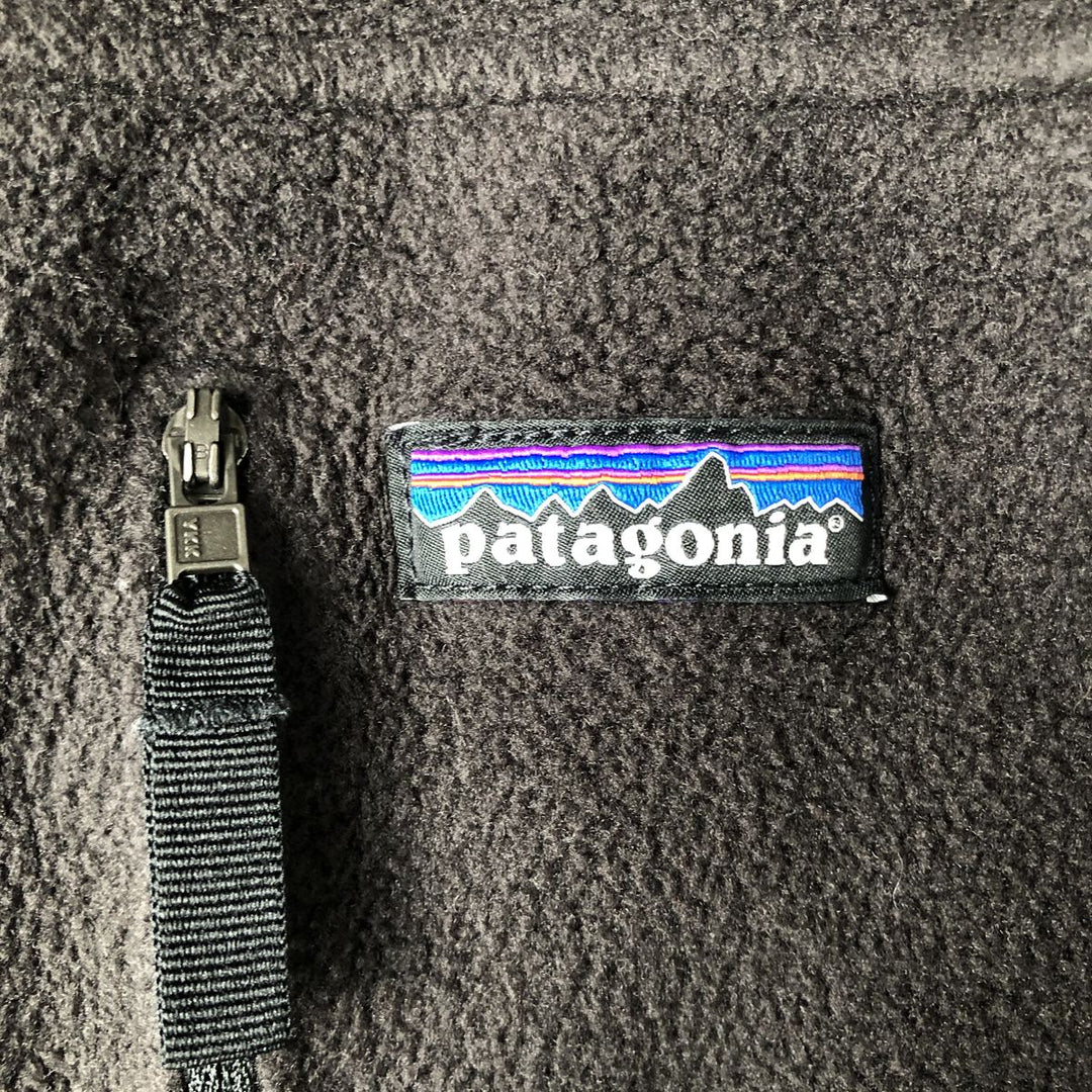 Patagonia Synchilla Fleece Jacket, Men's Size L (22990FA18) recycled polyester black type Vintage Second Hand