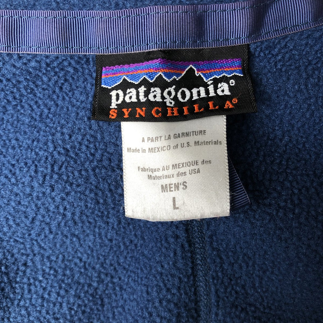 2000'S Patagonia SYNCHILLA El Cap Jacket 25295F4 Fleece Jacket Men's Size L (approx.) polyester turquoise blue Vintage Second Hand