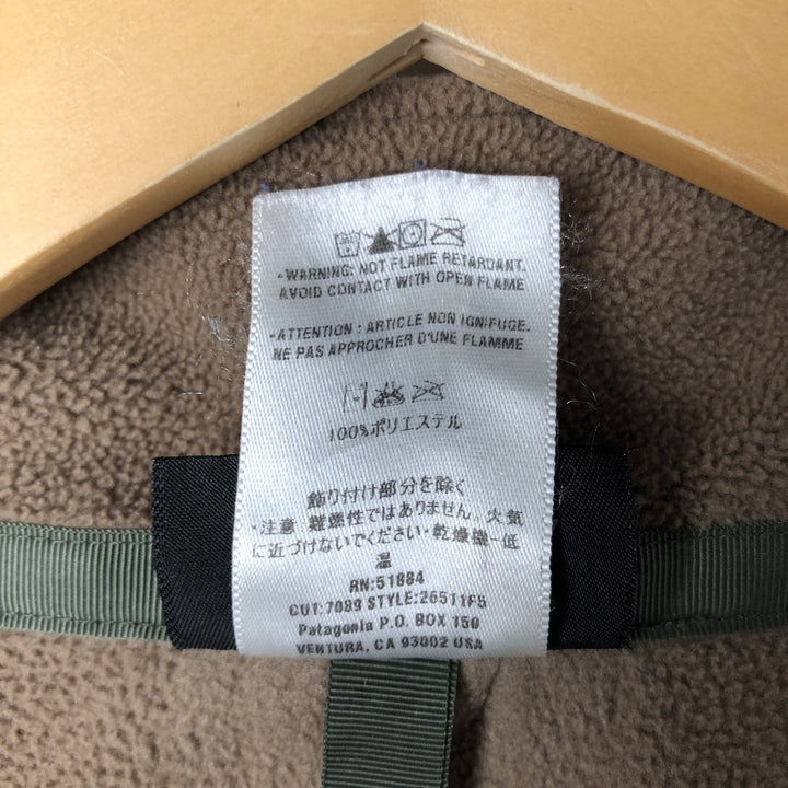 2000'S Patagonia Synchilla Fleece Jacket (26511F5), Men's Size Medium polyester beige type brown Vintage Second Hand