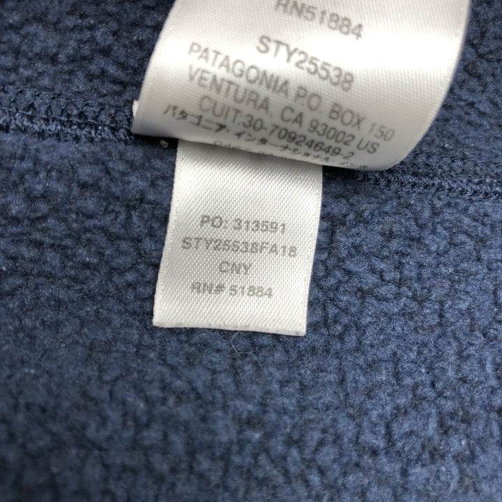 Patagonia Better Sweater Hoodie 225538FA18 Fleece Full-Zip Hoodie (Women's Size L) polyester navy blue type Vintage Second Hand