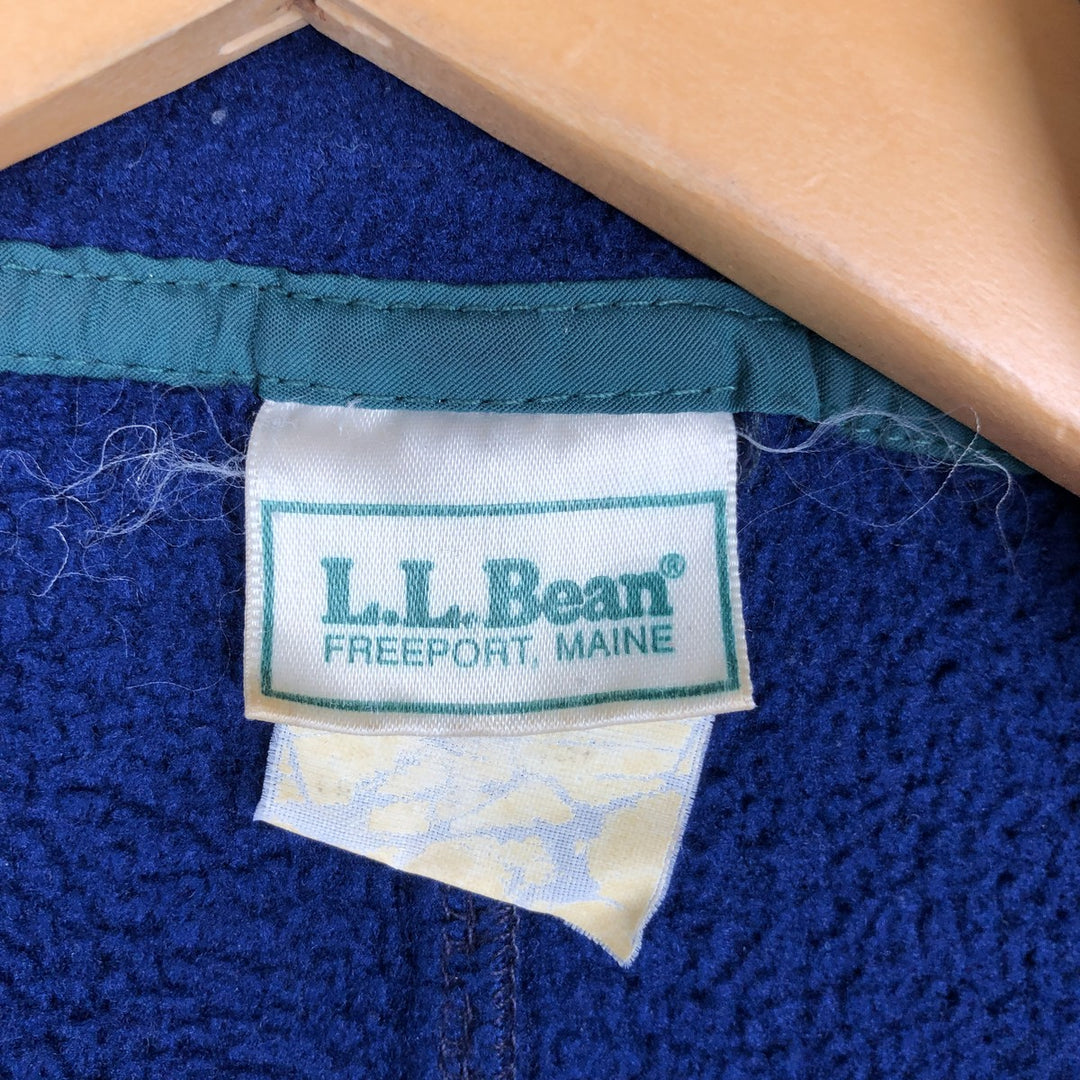 Vintage LLBean fleece full-zip hoodie from the 1990s, men's size M equivalent. unclear navy blue type Vintage Second Hand