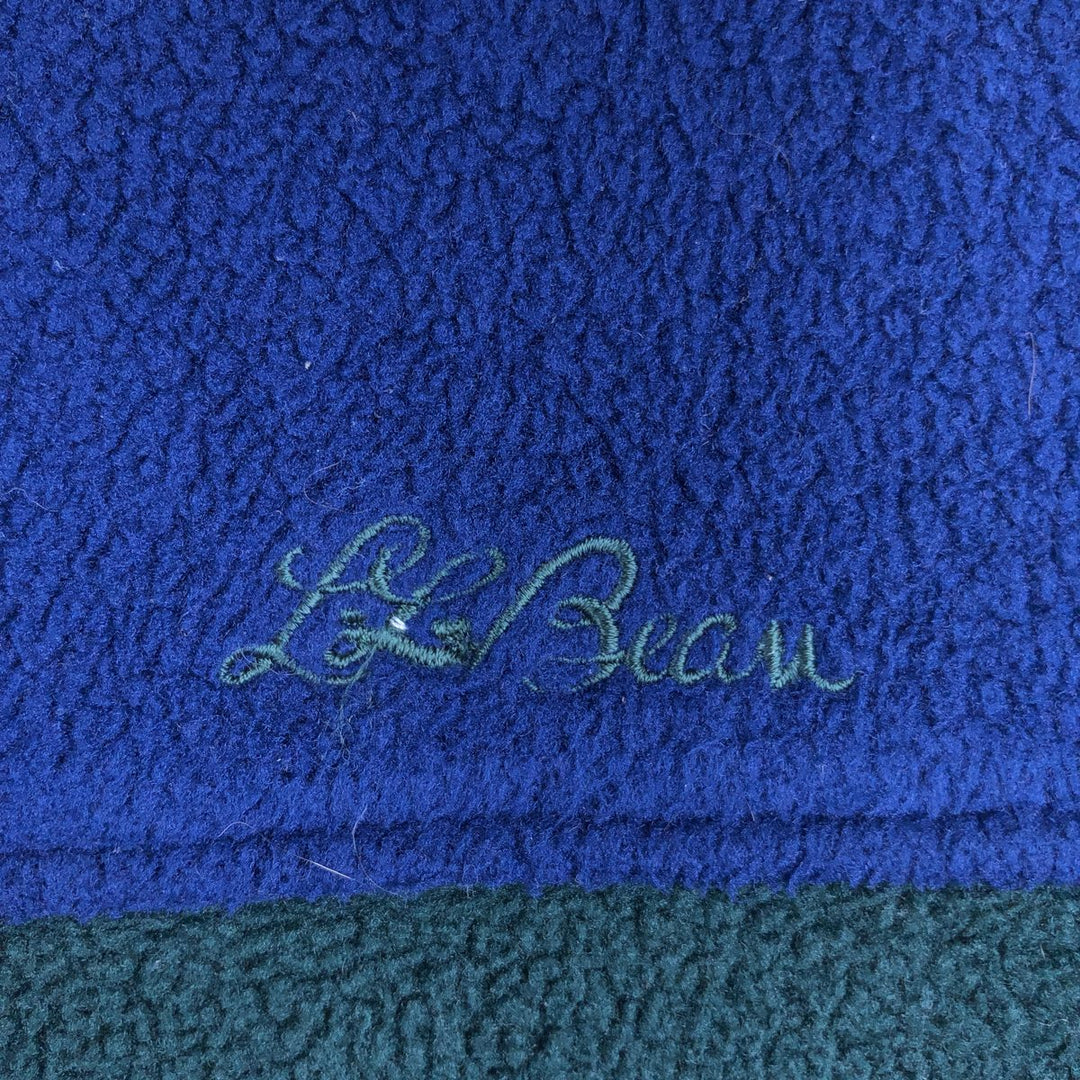 Vintage LLBean fleece full-zip hoodie from the 1990s, men's size M equivalent. unclear navy blue type Vintage Second Hand