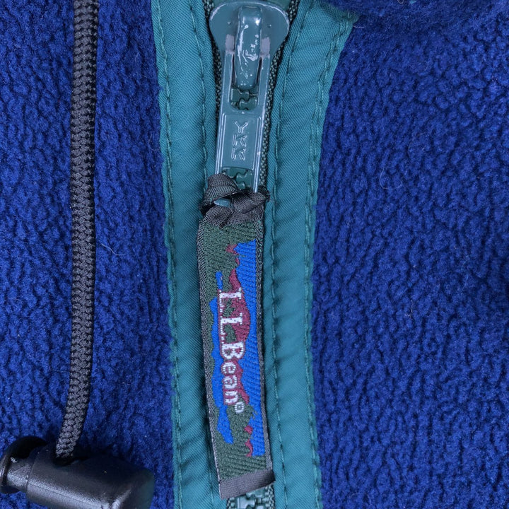 Vintage LLBean fleece full-zip hoodie from the 1990s, men's size M equivalent. unclear navy blue type Vintage Second Hand