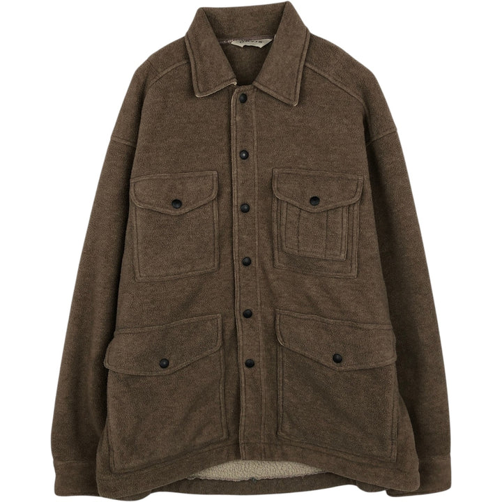 90'S Orvis fleece jacket, men's size XL equivalent, vintage. polyester brown type Vintage Second Hand