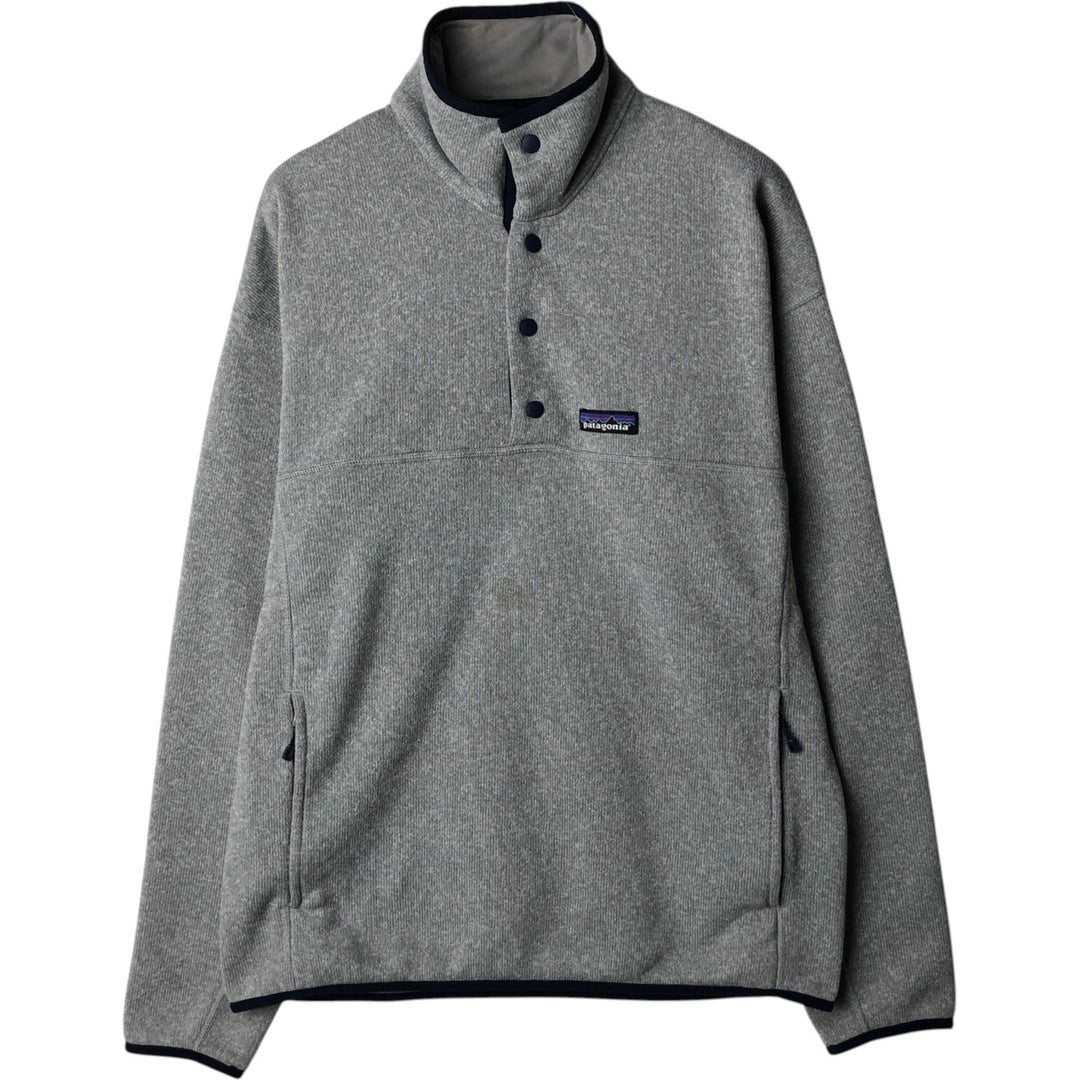 Patagonia 26000FA17 Half-Snap Fleece Pullover, Men's Size M (approx.) polyester gray type Vintage Second Hand