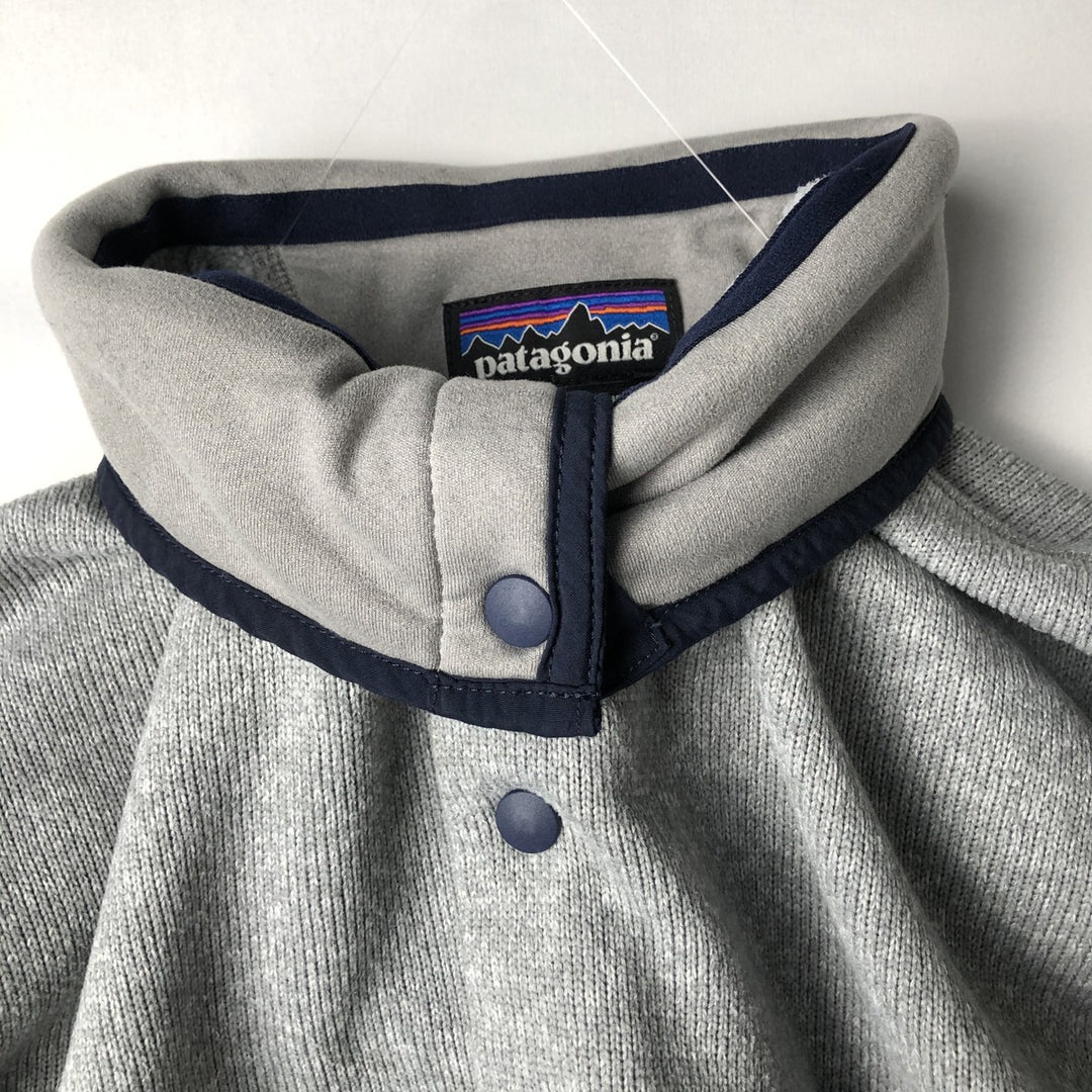 Patagonia 26000FA17 Half-Snap Fleece Pullover, Men's Size M (approx.) polyester gray type Vintage Second Hand