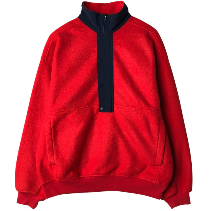 90'S GAP Vintage Half-Zip Fleece Pullover, Men's Size Medium polyester red type Vintage Second Hand