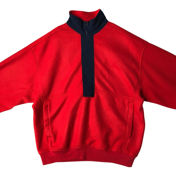 90'S GAP Vintage Half-Zip Fleece Pullover, Men's Size Medium polyester red type Vintage Second Hand