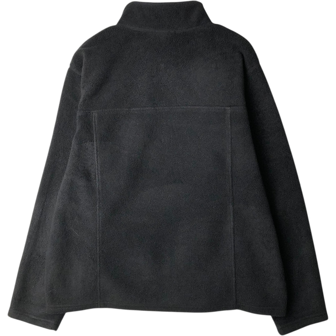 90s-00'S LLBean Half-Snap Fleece Pullover, Men's XL equivalent, Vintage polyester black type Vintage Second Hand