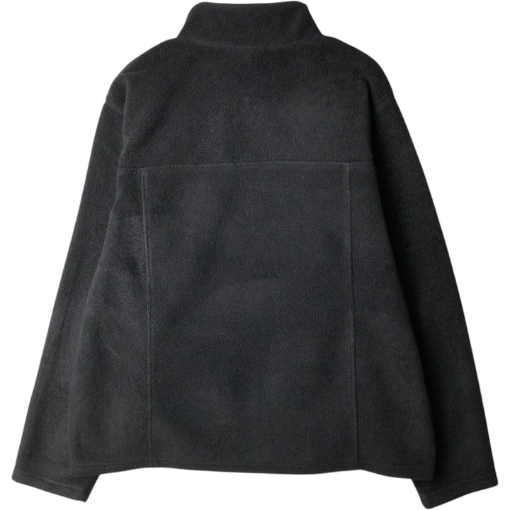 90s-00'S LLBean Half-Snap Fleece Pullover, Men's XL equivalent, Vintage polyester black type Vintage Second Hand