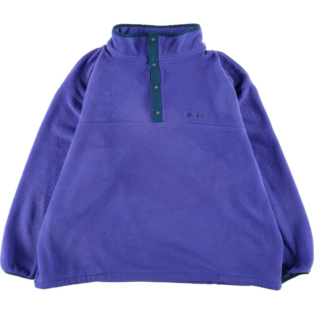 1990'S LLBean Half-Snap Fleece Pullover, Men's Size L, Vintage unclear Purple type blue-purple Vintage Second Hand