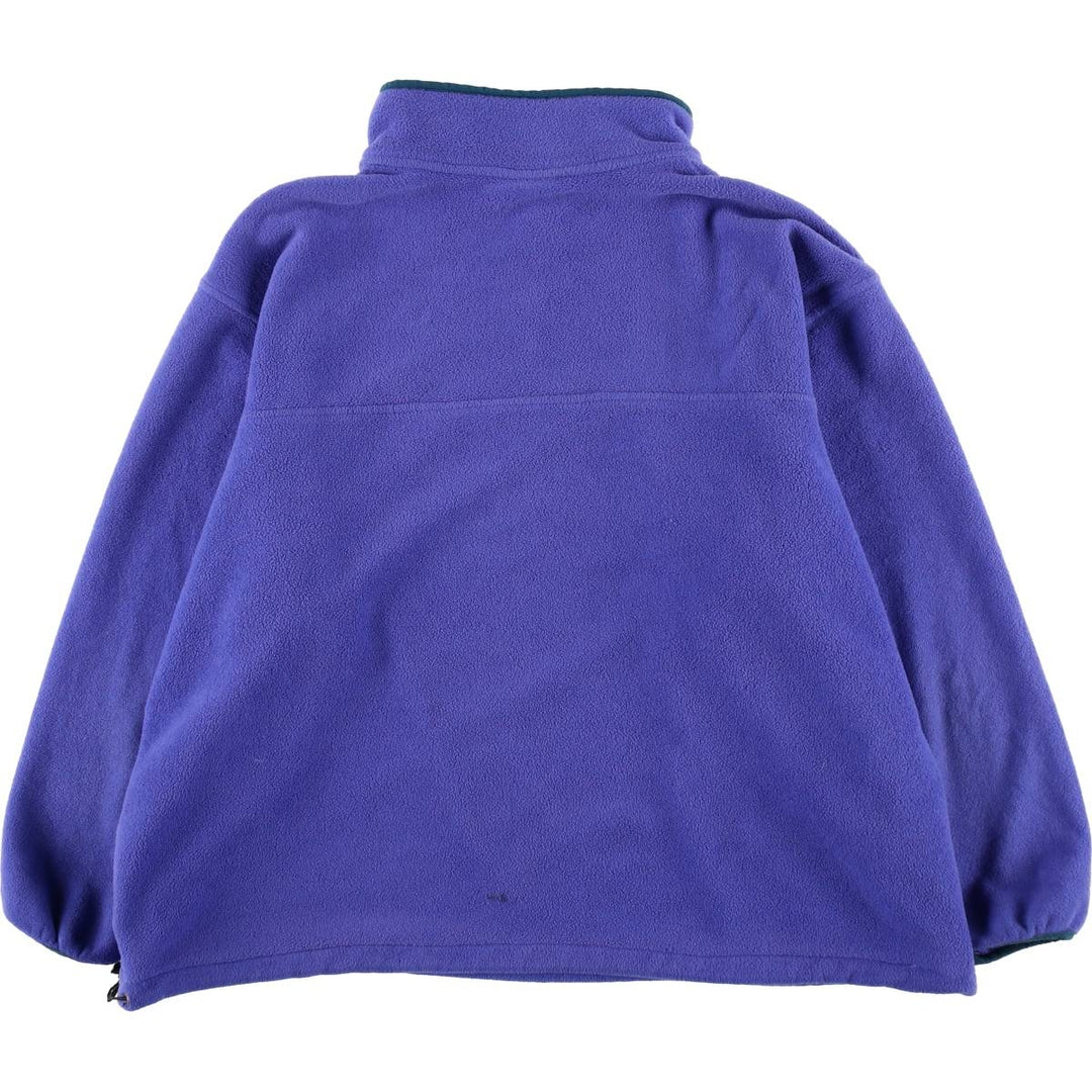 1990'S LLBean Half-Snap Fleece Pullover, Men's Size L, Vintage unclear Purple type blue-purple Vintage Second Hand